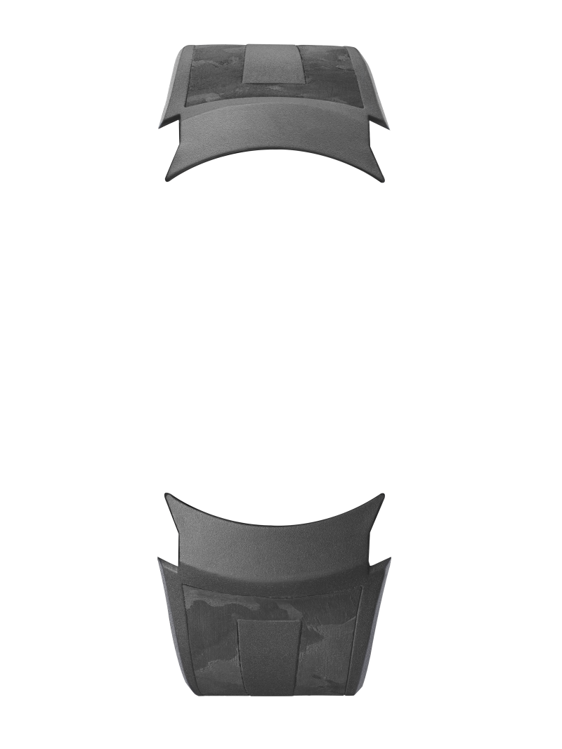 Grey rubber strap - Carbonium&reg; texture