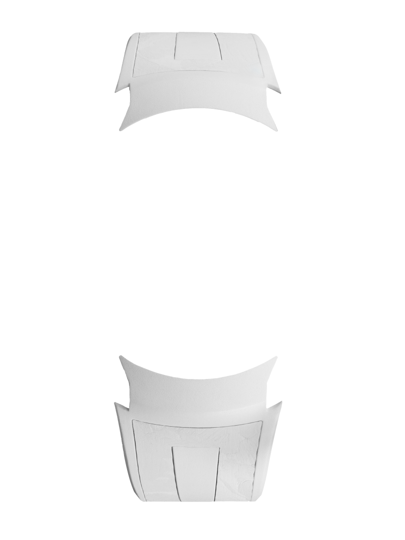 White rubber strap - Carbonium&reg; texture