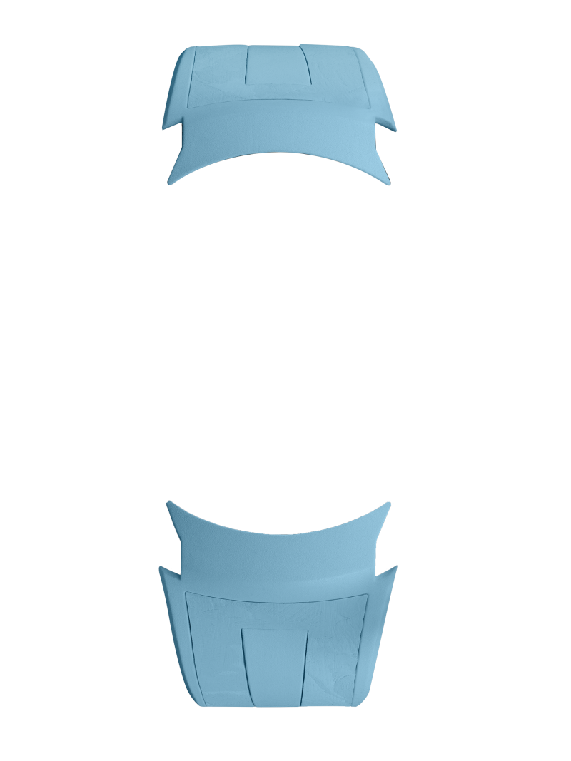 Blue rubber strap - Carbonium&reg; texture