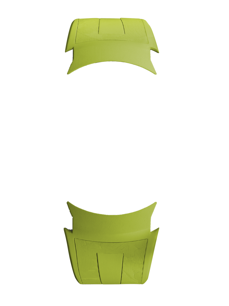 Green rubber strap - Carbonium&reg; texture