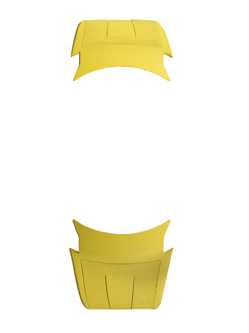 Yellow rubber strap - Carbonium® texture