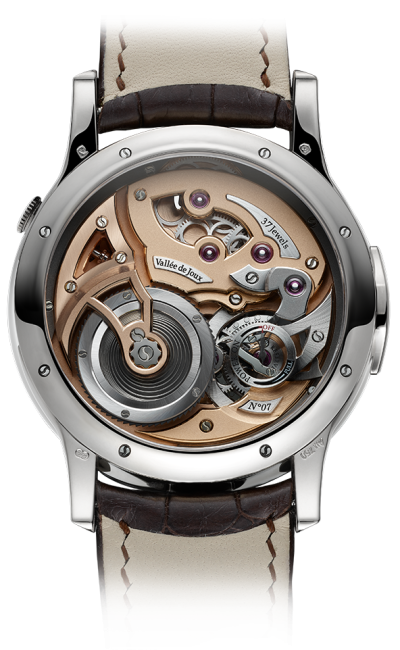 White gold - Black enamel dial